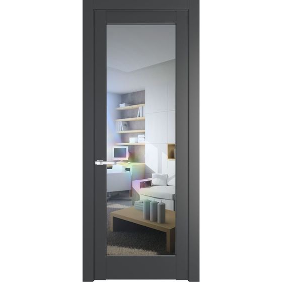 Межкомнатная дверь эмаль Profil Doors 3.1.2PD графит остеклённая