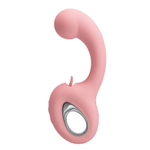 Розовый вибратор для точки G с подвижным язычком Erynnyes - 15,4 см. (Цвет: нежно-розовый)