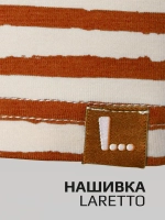 Футболка в коричневую полоску для девочки