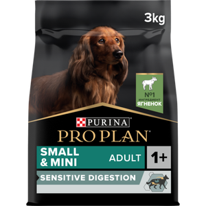 Сухой корм Pro Plan для взрослых собак мелких и карликовых пород с чувствительным пищеварением, с высоким содержанием ягненка