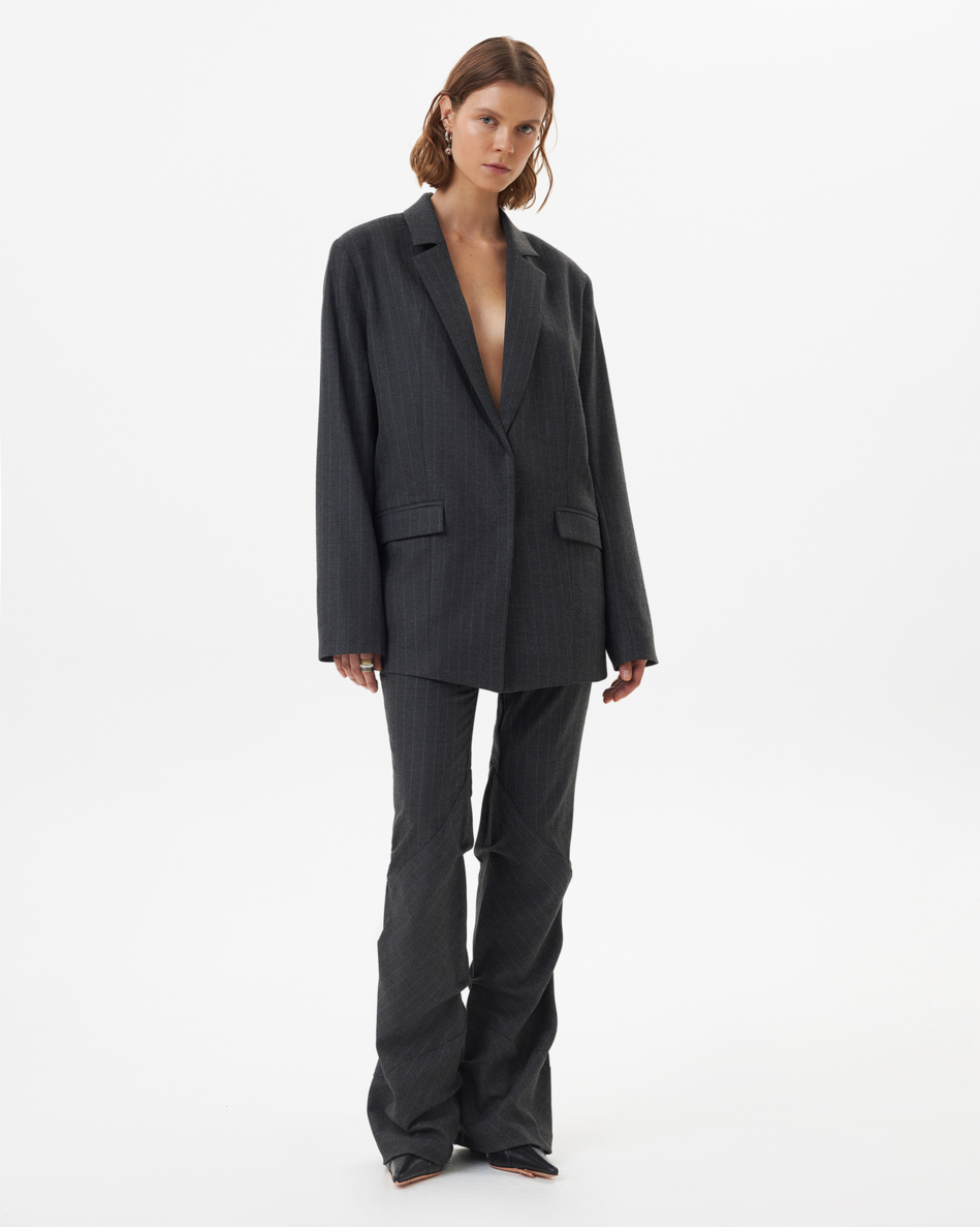 OVERSIZED STRIPPED BLAZER