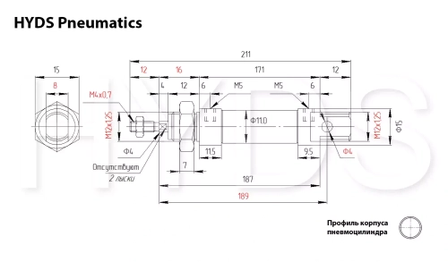 DSNU-10-125-P-A Пневмоцилиндр
