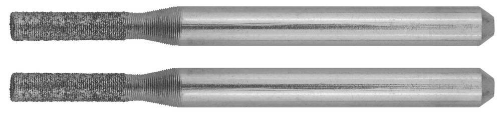 ЗУБР 2 шт, 2.33 x 10.0 x 3.2 x 38 мм, набор алмазных мини-шарошек (35921)