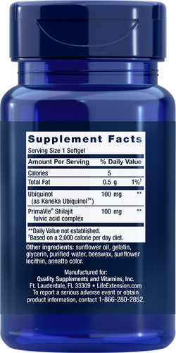 Super Ubiquinol CoQ10 w/Enhanced Mitochondrial 100mg Softgels Life Extension