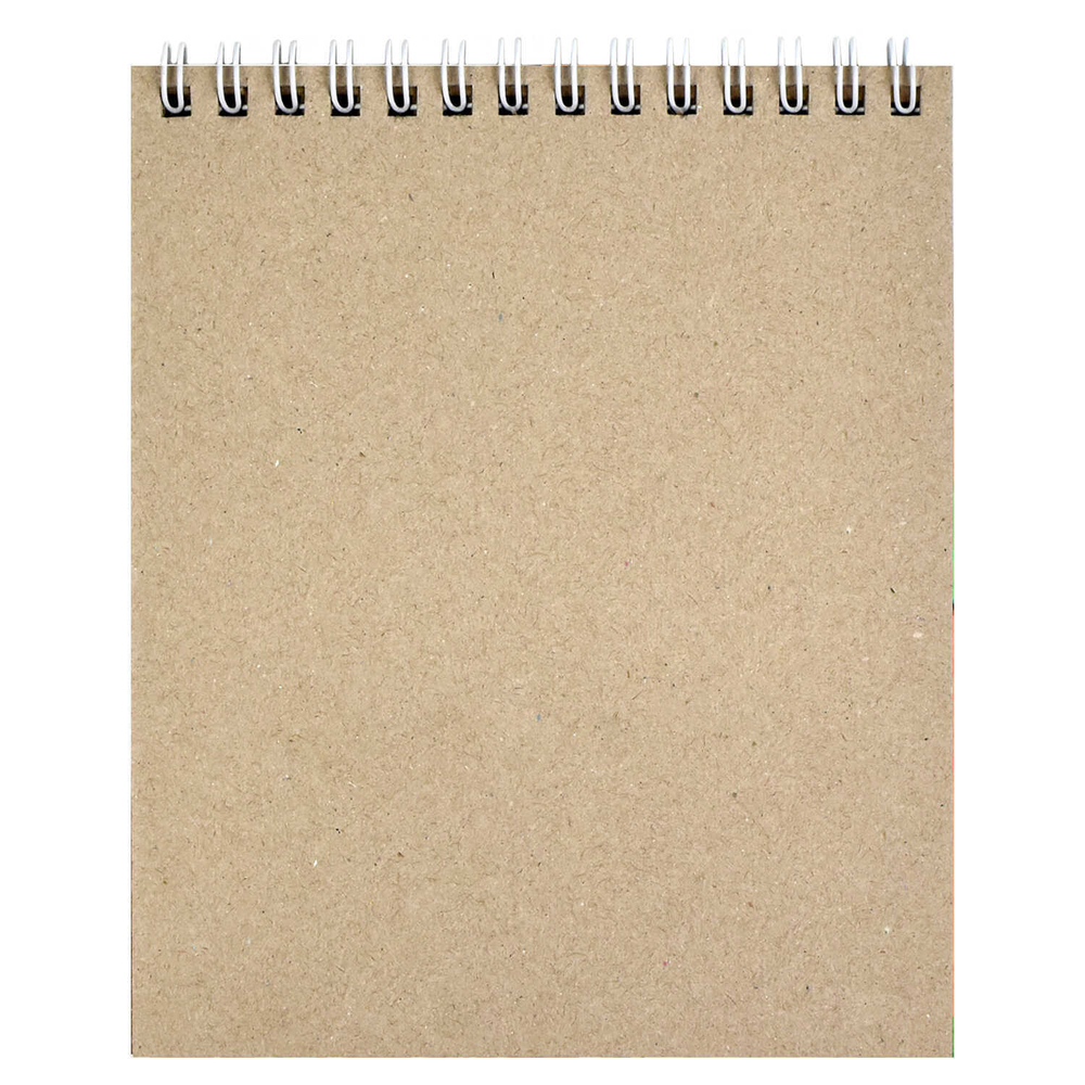 Скетчпад 125х150 мм, 40 л, блок - белый офсет, крафт-бумага 80 г/м², арт. 62773 СЛАДКОЕЖКА /обложка полноцветная печать, гребень по короткой стороне, матовая ламинация,