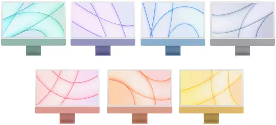 Моноблок Apple iMac 24" Retina 4,5K, M1 (8C CPU, 8C GPU), 8 ГБ, 512 ГБ SSD, синий