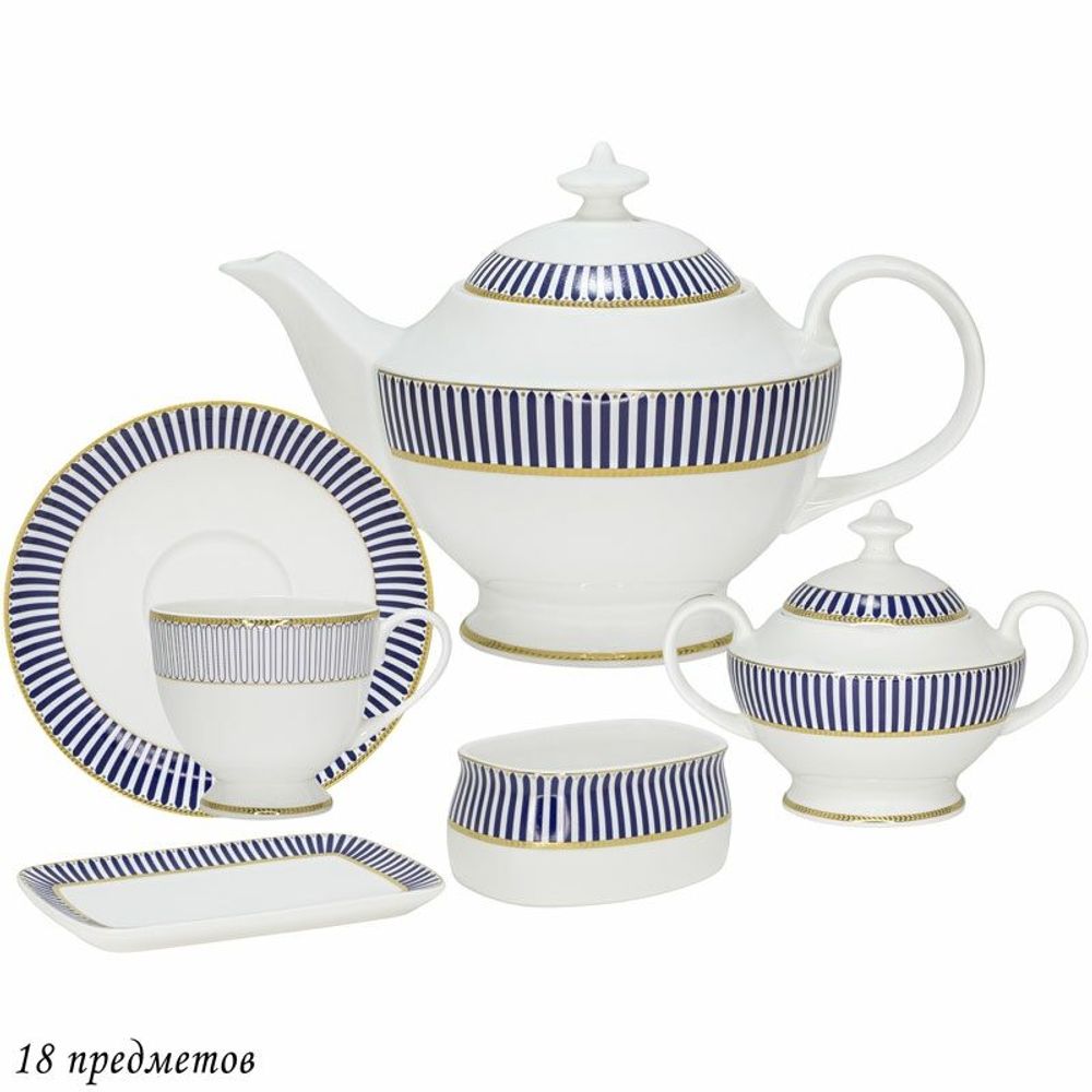 Lenardi 145-452 Чайный сервиз 18пр. 250 мл ИНФАНТА в под.уп.(х2)Костяной фарфор