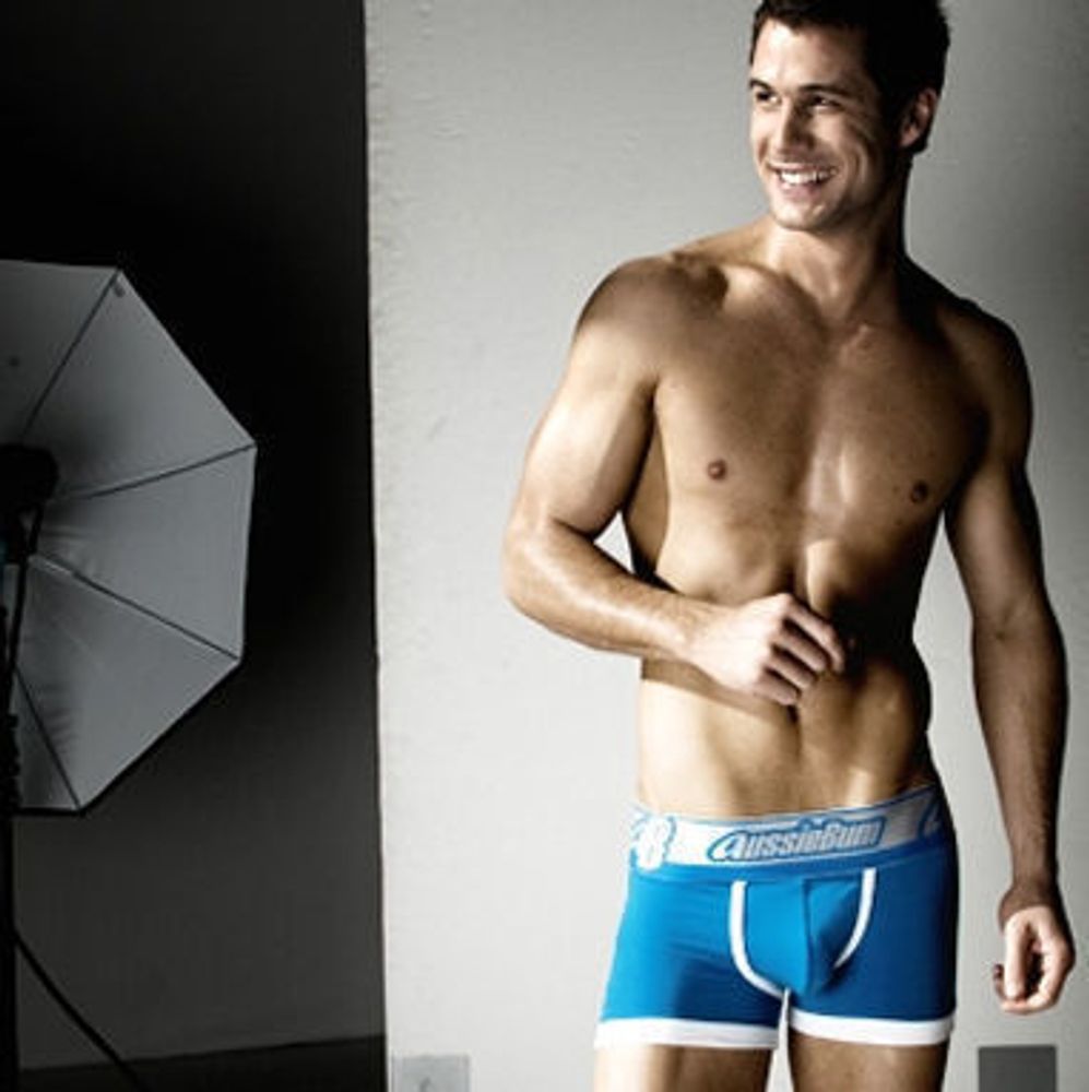 Мужские трусы боксеры Aussiebum Lightening Boxers Blue AB00143