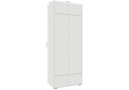 Шкаф Woodville Роут двухстворчатый белый