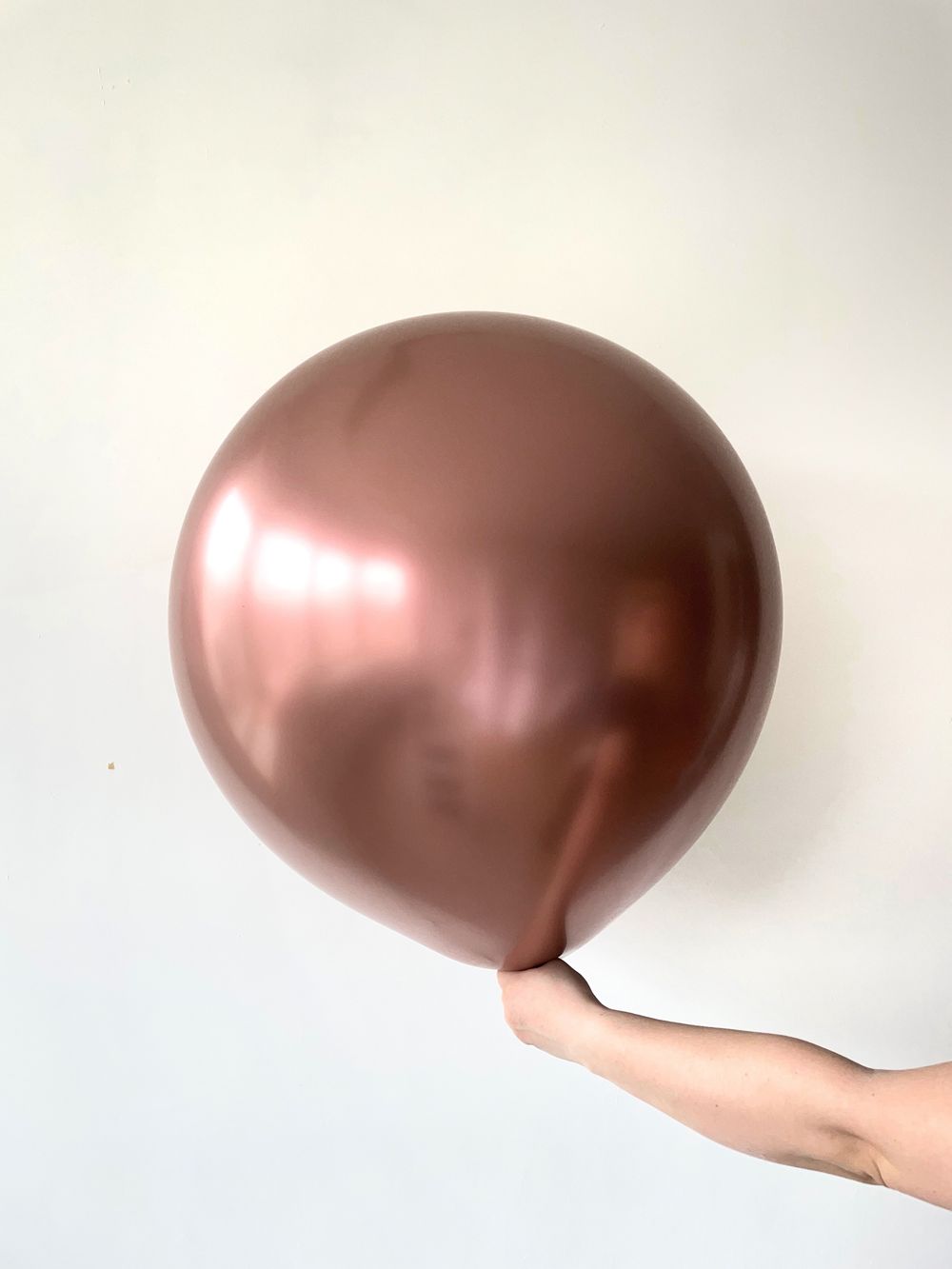 S шар гигант 24"/60 см, хром розовое золото (БГ-90) 