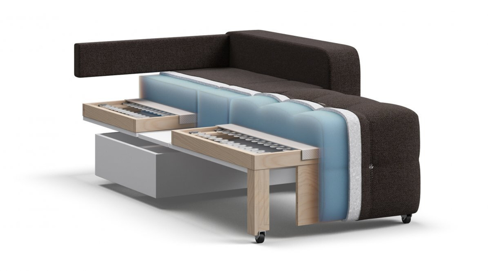 Денди кресло-кровать Рогожка Мальмо шоколад