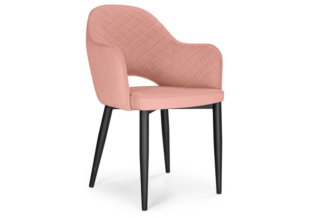 Стул на металлокаркасе Vener coral / black