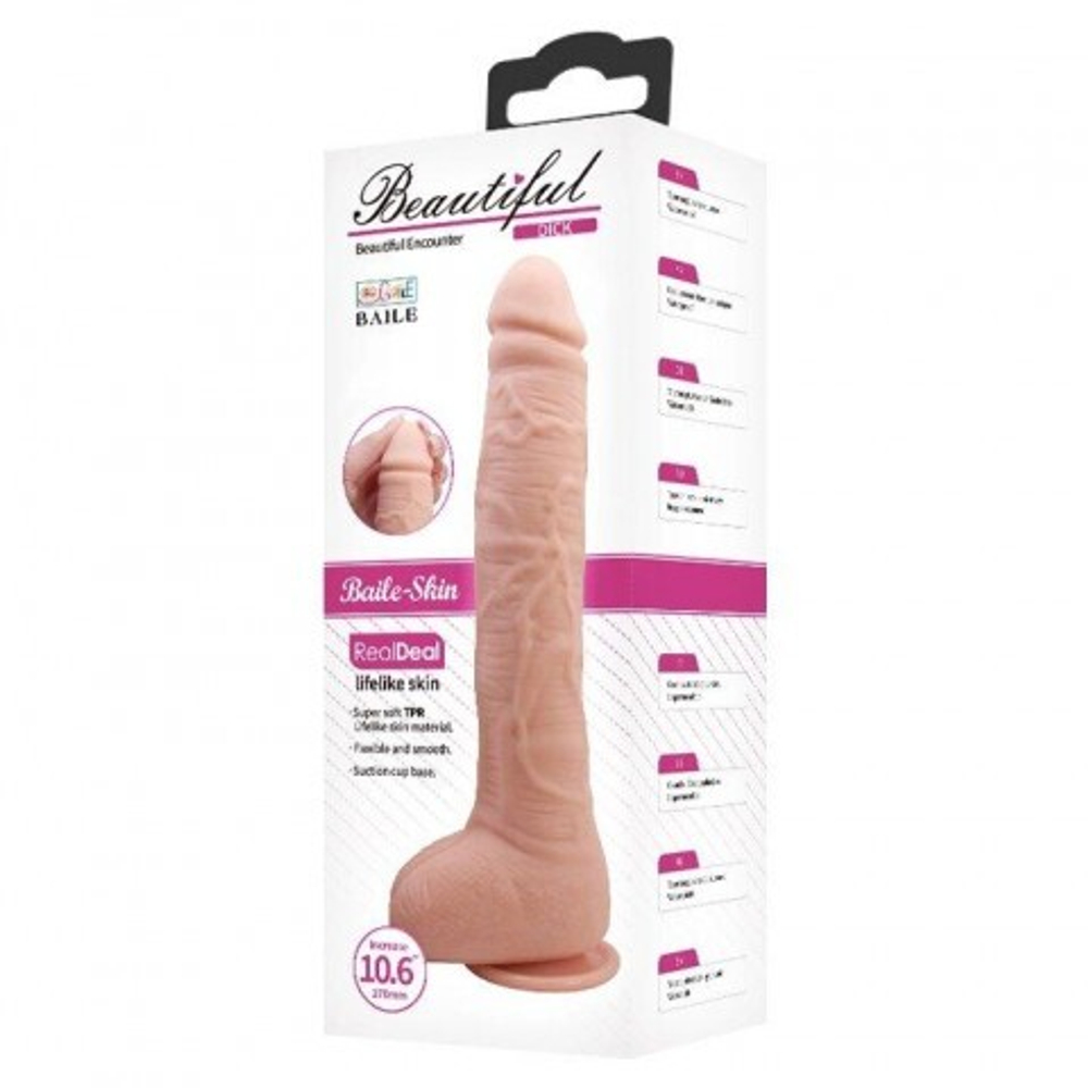 Фаллоимитатор на присоске "Beautiful Dick Dildo" (27×4,2 см)