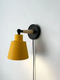 Бра настенный светильник Outframe, светильник настенный, цоколь Е27, желтый