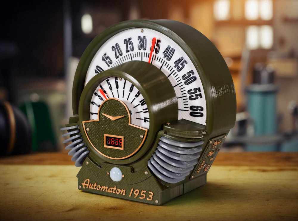 Часы с датчиком движения: стрелки Automaton 1953 оживают, когда вы рядом, как приборная панель Corvette C1