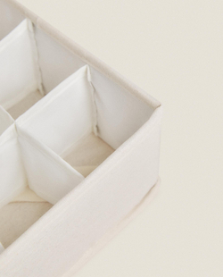 Коробка для хранения Zara Home, хлопок, бежевый, 7294/099