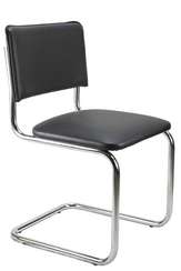 Стул Сильвия 02S Черный/Металл Хром гальв.