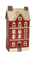 Подсвечник "Домик красный" 12,5x9,5xH24,5см