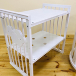 Кровать детская круглая трансформер с буковой вставкой "Облако" Белый + Маятник