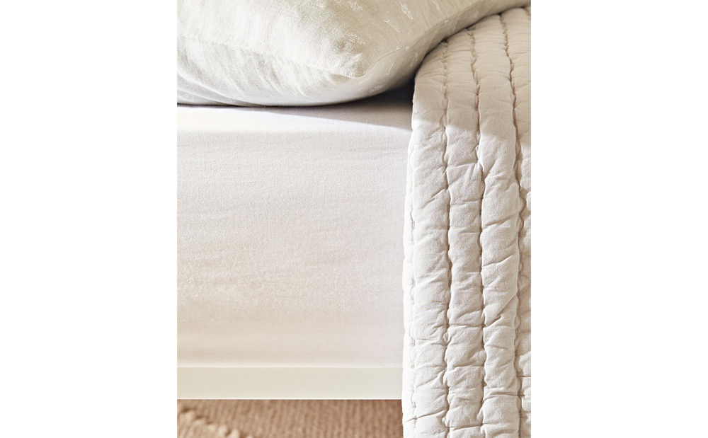 Простыня на резинке Zara Home, хлопок 100%, однотонный, 4611/900