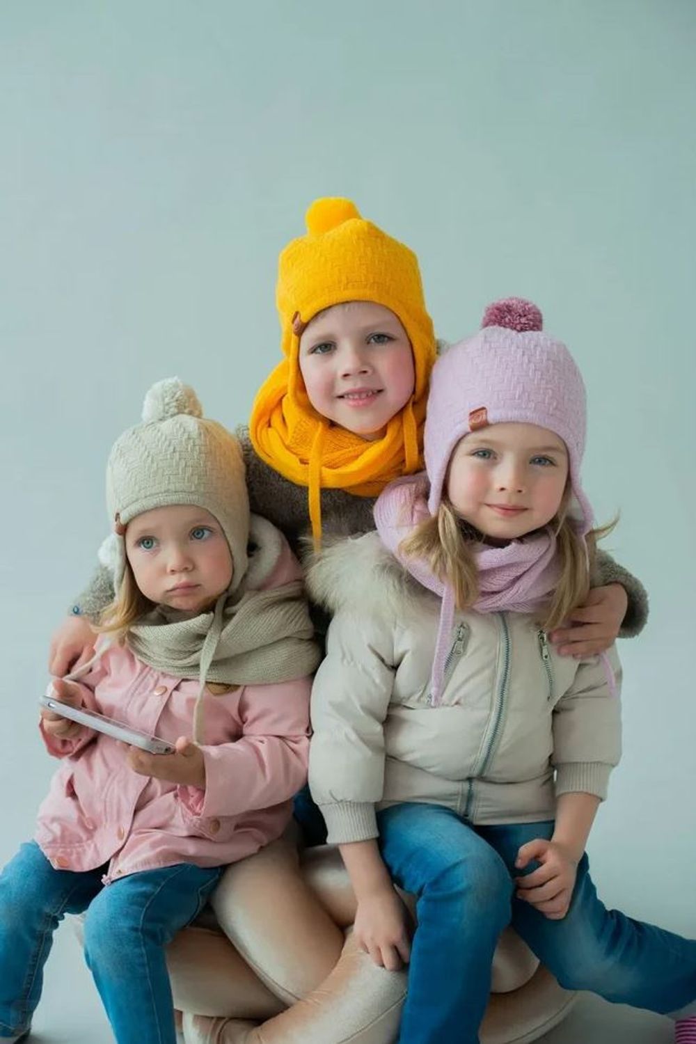 Шапка весенняя/осенняя вязаная КОДИ (Жемчуг)