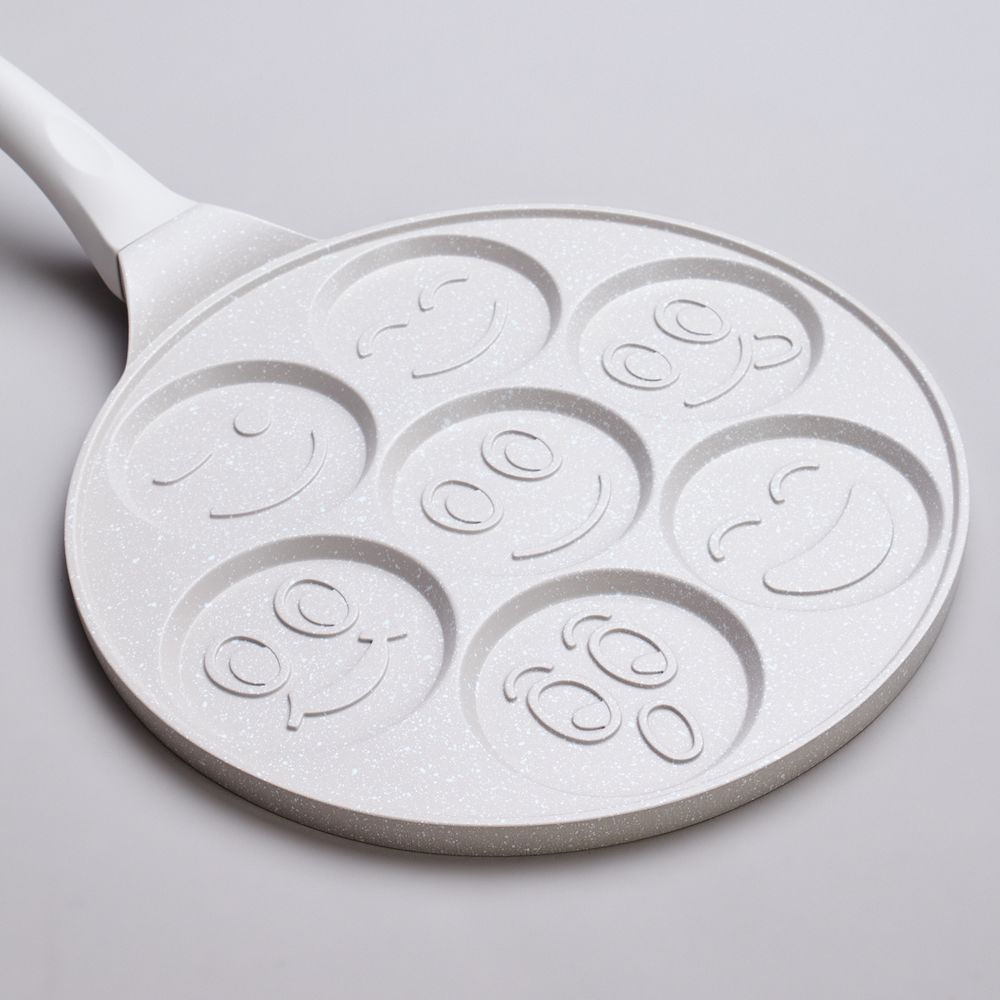 СКОВОРОДА AGNESS "СМАЙЛ"ДЛЯ ОЛАДИЙ С АНТИПРИГАР.ПОКРЫТИЕМ ДИАМЕТР=26.5 СМ.(КОР=6ШТ)