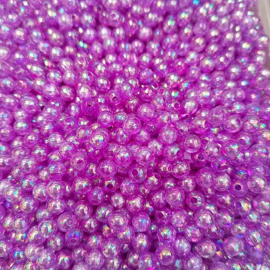 Бусины 6 мм ПЕРЛАМУТР (Лаванда) - 15 грамм