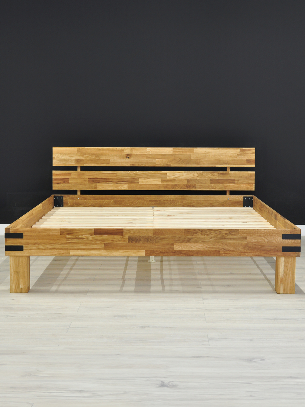 Кровать 160х200, Дубовая Классика, двуспальная, массив дуба на ножках в стиле лофт, Dipriz