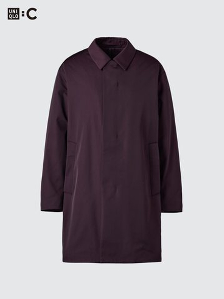 UNIQLO Полупальто PUFFERTECH, бургунди