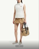 Жилет Moncler белый – женский пуховый жилет,оригинал