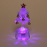 Сувенир с подсветкой «Морозная ёлочка» 7,5*2 см , золото