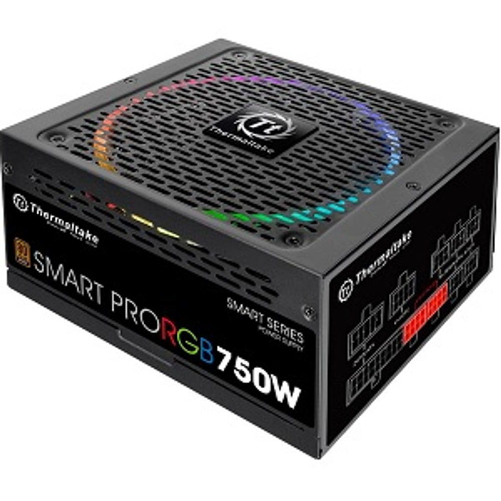 Блок питания Thermaltake 750W Smart Pro RGB, модульный, 16 Pin PCIe 5.0, 80 PLUS Bronze (PS-SPR-0750FPCBEU-R)