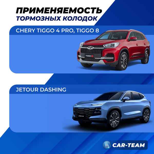Колодки тормозные передние (керамические) Chery Tiggo 4 Pro, Tiggo 8, Jetour Dashing (арт. ZCP-0354)