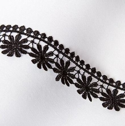 Гипюр "Gamma", 35 мм, цв.черный