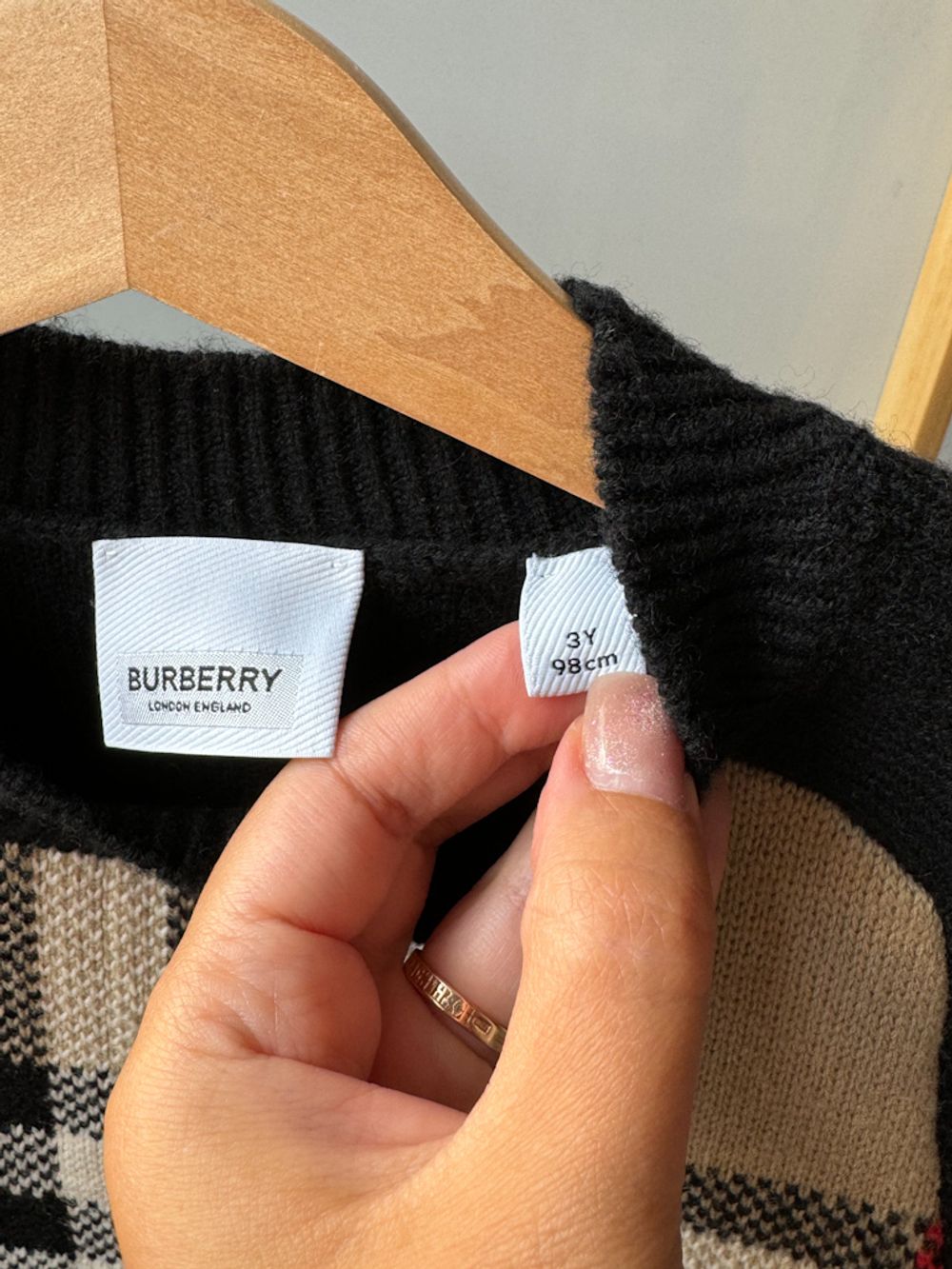 Платье из шерсти и кашемира Burberry, 98