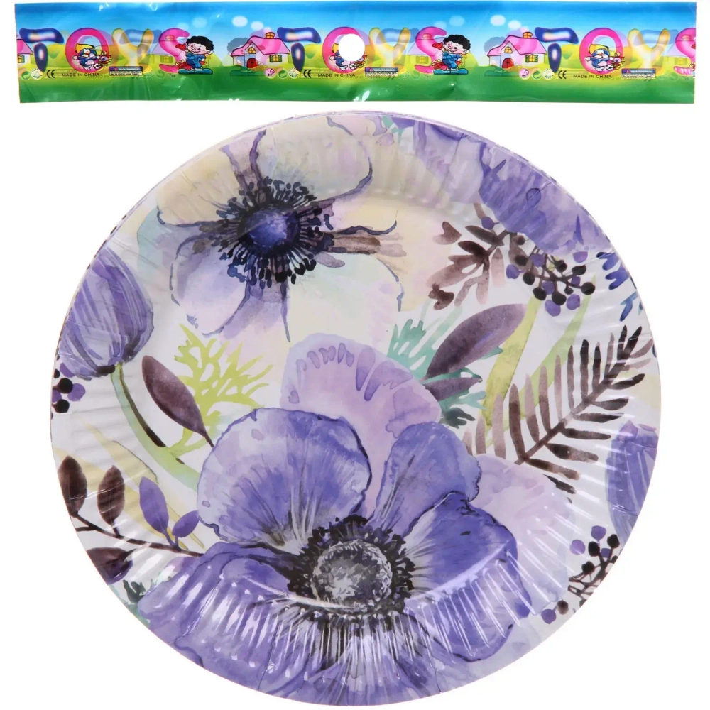 Тарелка бумажная 18 см в наборе 10 шт «Цветочный сад»