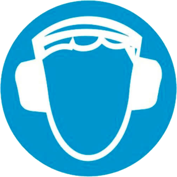 М03 "Работать в защитных наушниках"