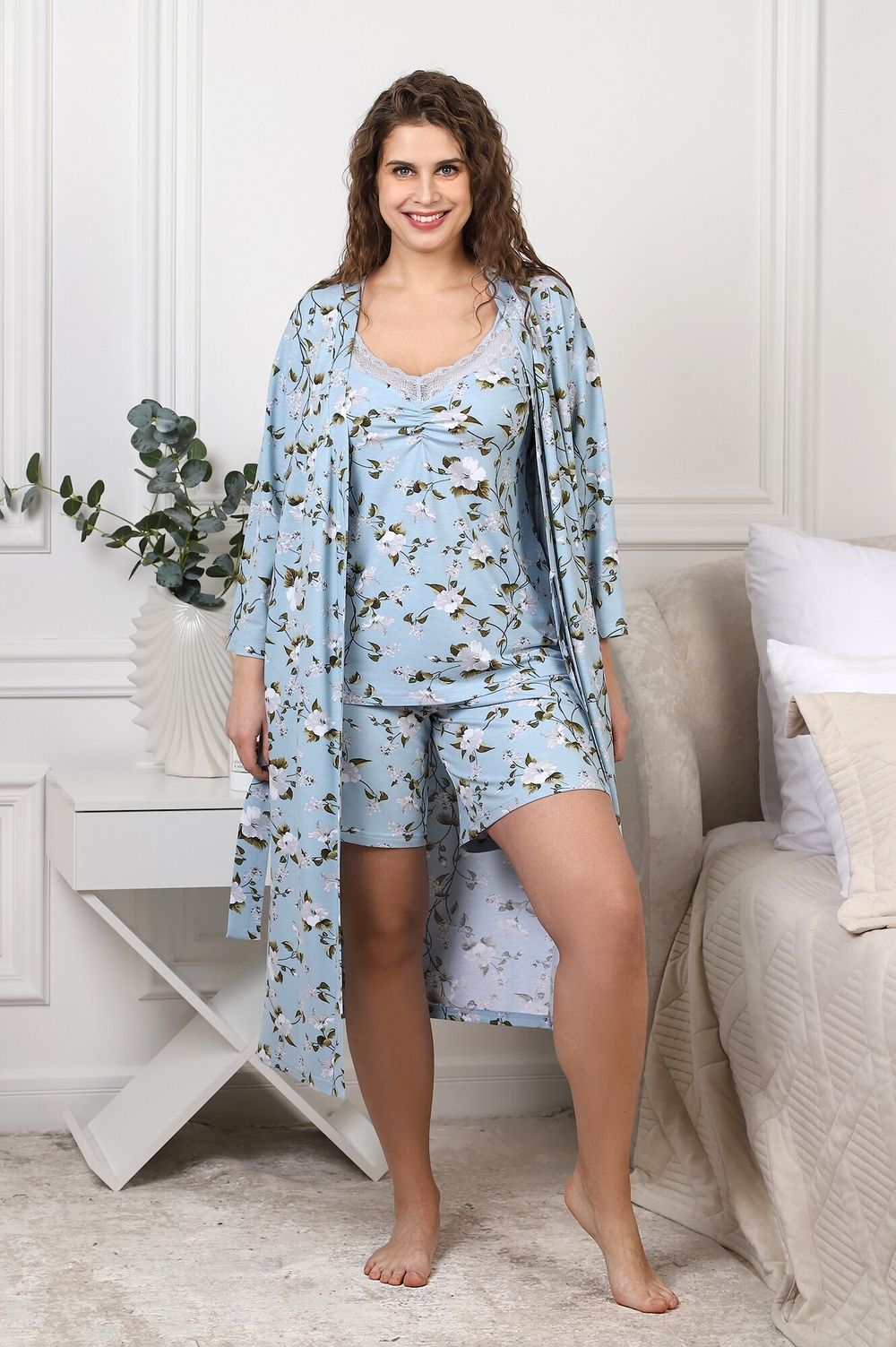 Халат Модест-3 Виотекс ГОЛУБОЙ (Акция)