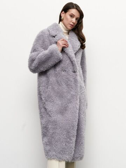 Шуба женская чебурашка тедди эко, серый, SilverFox