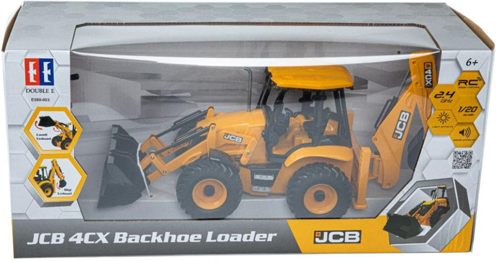 Радиоуправляемый экскаватор-погрузчик Double Eagle JSB 4CX RTR масштаб 1:20 2.4G - E589-003