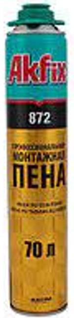 Пена монтажная "Akfix" 872 PRO 70лит, 1020ml (12шт)