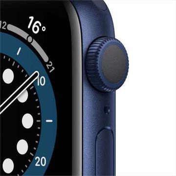 Купить Apple Watch Series 6, 40 мм, корпус из алюминия синего цвета, спортивный ремешок «тёмный ультрамарин»