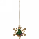 Украшение подвесное «Ёлочка в снежинке «11x1,5x11 см (арт.75632)