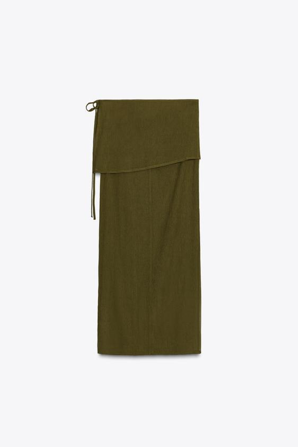 ZARA ЮБКА-ПАРЕО ИЗ ПОЛУПРОЗРАЧНОЙ ТКАНИ, МЯГКИЙ ЗЕЛЕНЫЙ