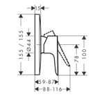 Смеситель для душа Hansgrohe 71765000 Talis E