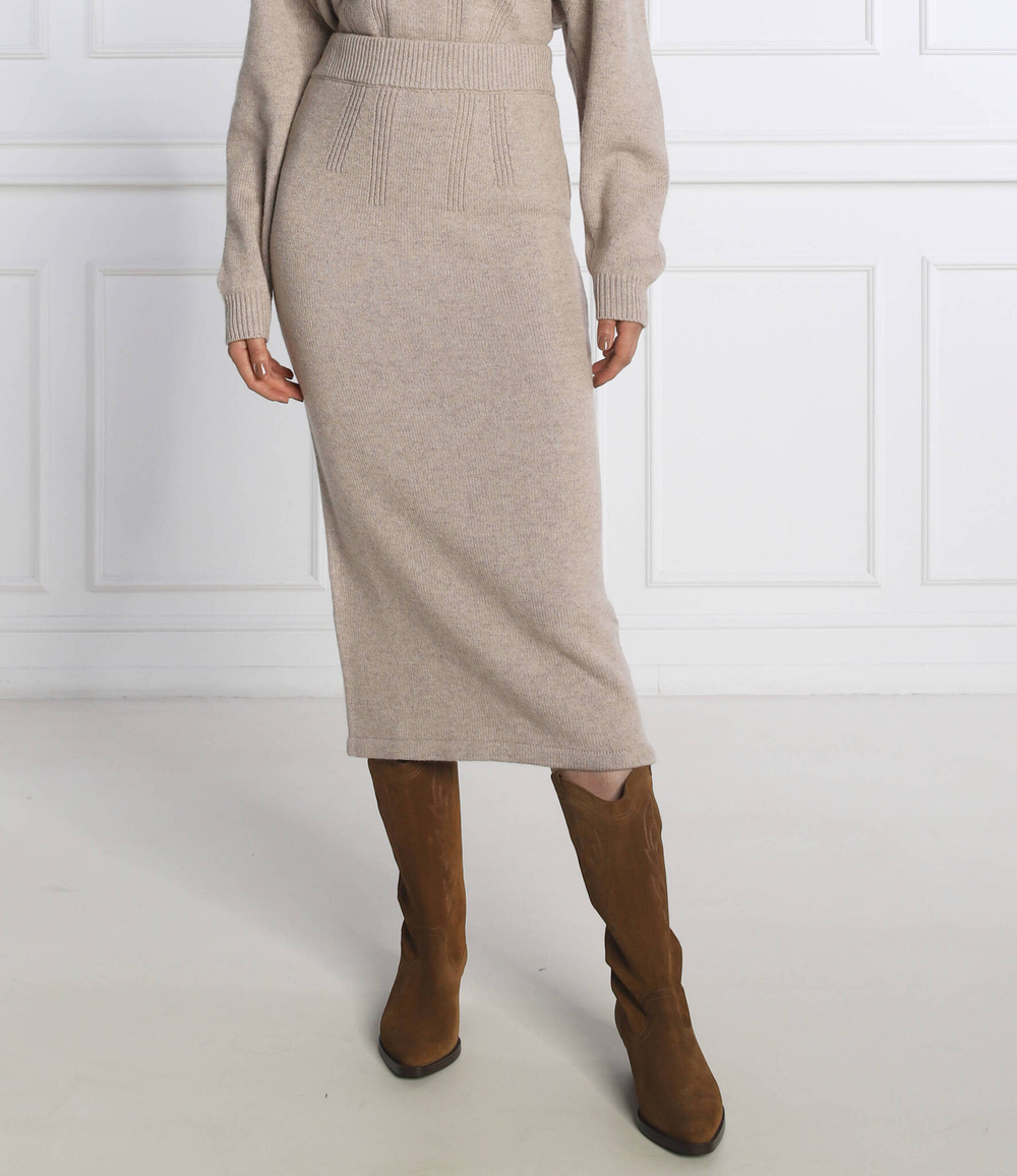 хлопковая юбка maisie Ba&amp;sh - бежевый(1H22MAIS)