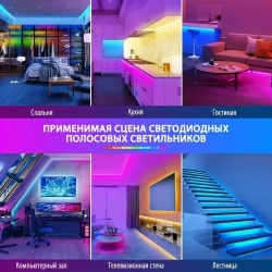 JACKSUN светодиодная лента 12V с пультом многоцветная,18 LED/m