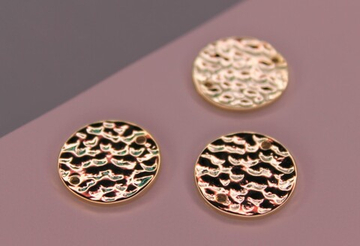 Коннектор с вмятинами 15 мм позолота