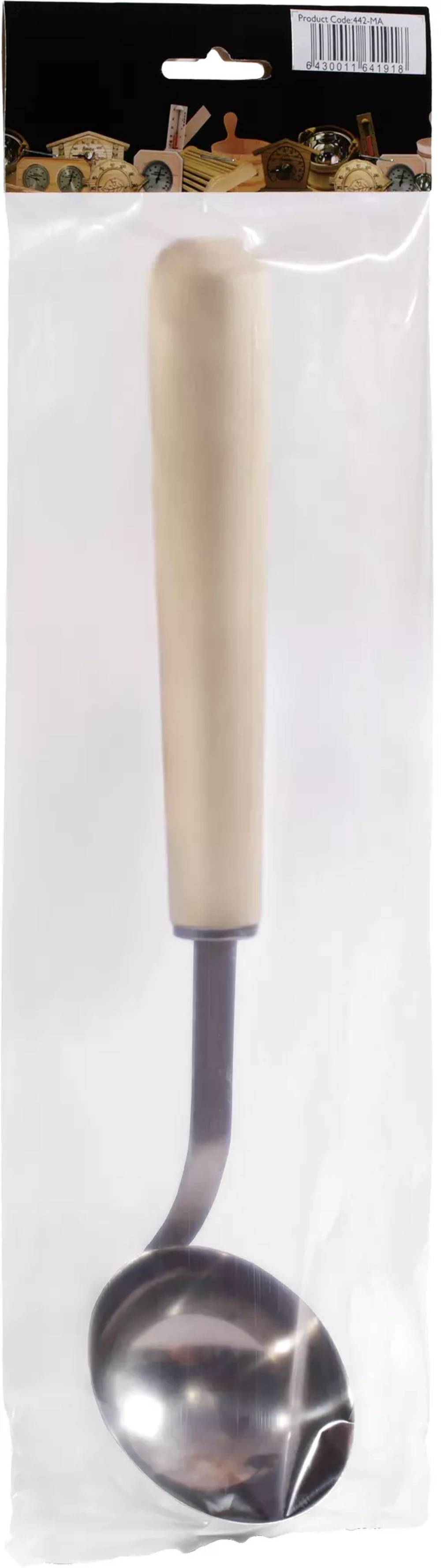 SAWO Черпак из нерж. с дерев. ручкой, 442-МA (D100) 237 ml