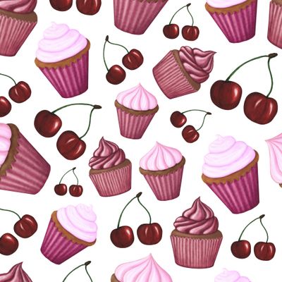 Кексы с вишней